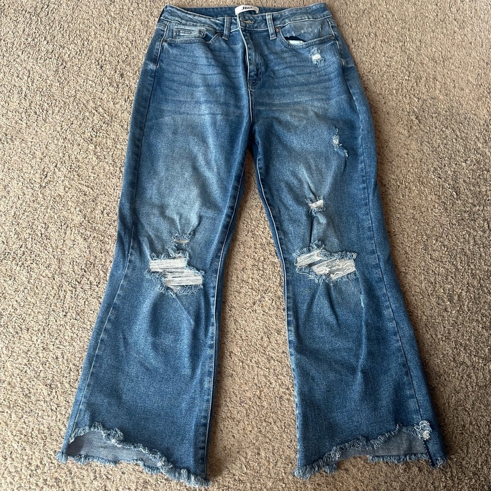JBD size 30 jeans, frayed and flared